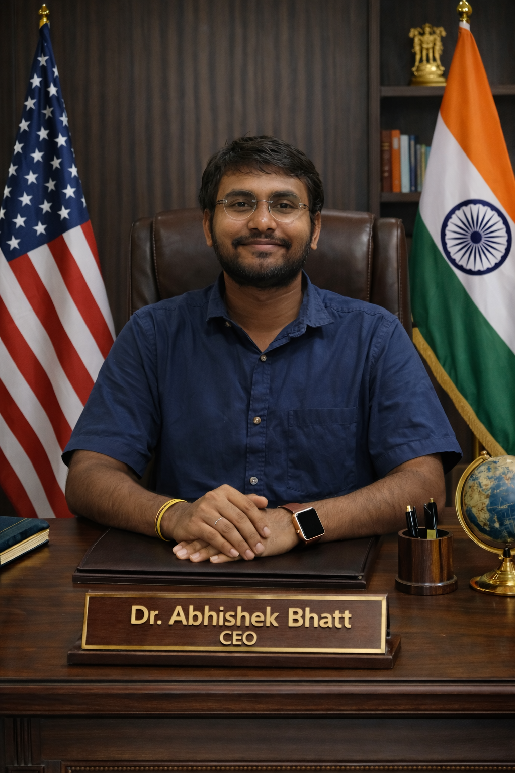 CEO Dr Abhishek Bhatt Oxford University Cambridge University London University Pensylvania University USA