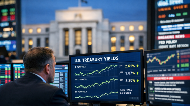 1:30 PM ET U.S. stock market afternoon analysis showing Treasury yields, Federal Reserve expectations and Nvidia-led technology gains