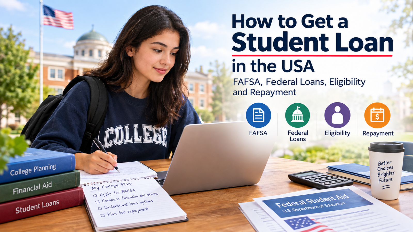 How to get a student loan in the USA through FAFSA and federal student aid