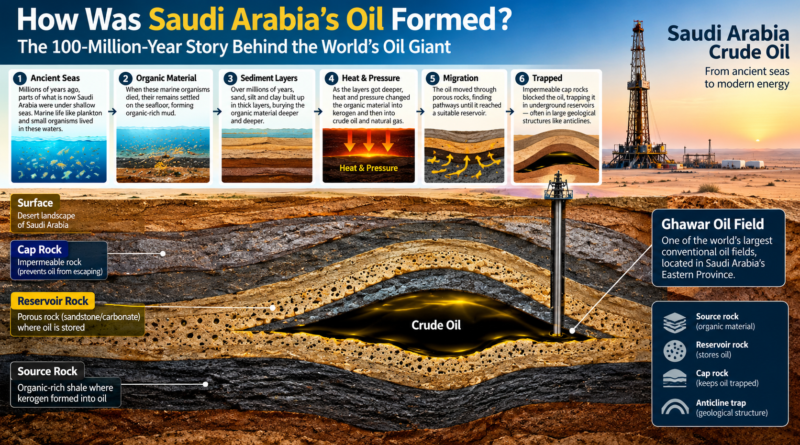 How Saudi Arabia’s oil formed from ancient seas to underground crude oil reservoirs