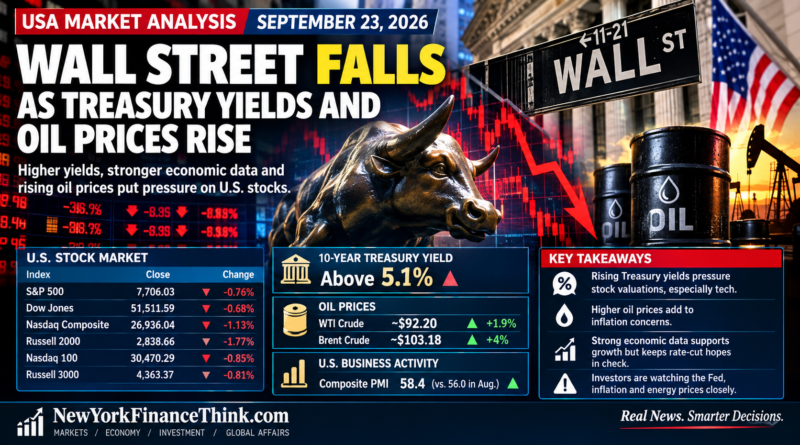 23 September 2026 U.S. stock market analysis showing S&P 500, Nasdaq and Dow market performance