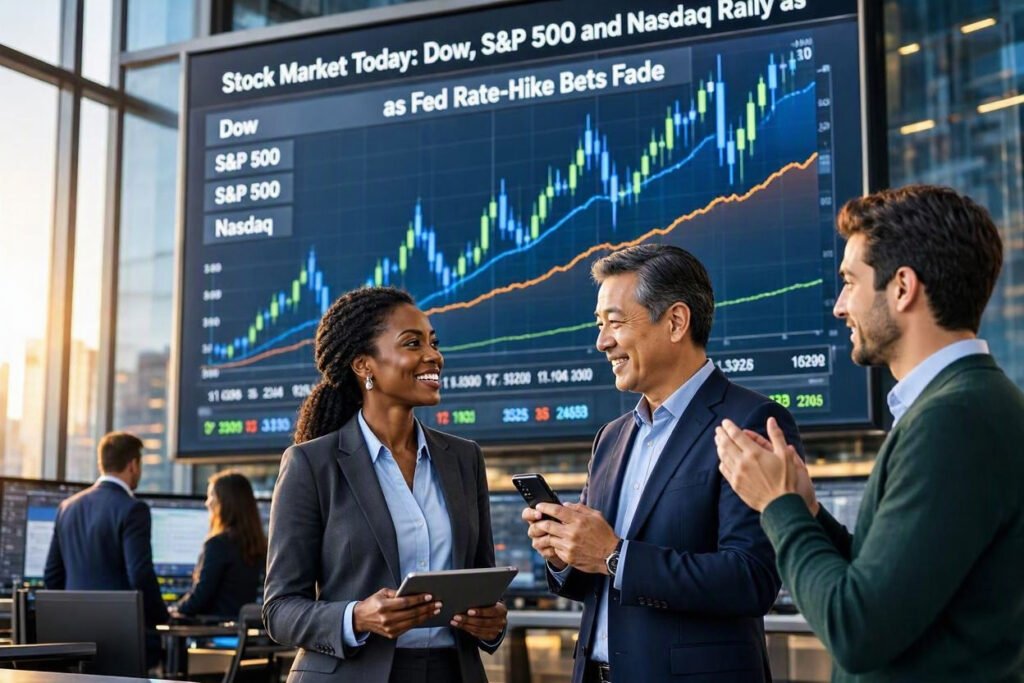 Stock Market Today: Dow, S&P 500 and Nasdaq Rally as Fed Rate-Hike Bets Fade