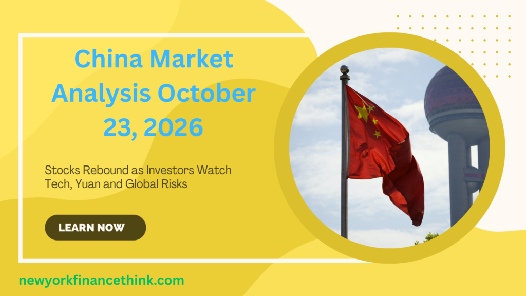 China stock market rebound on October 23, 2026, with technology shares leading gains as investors watch the yuan, economic outlook and global market risks.
