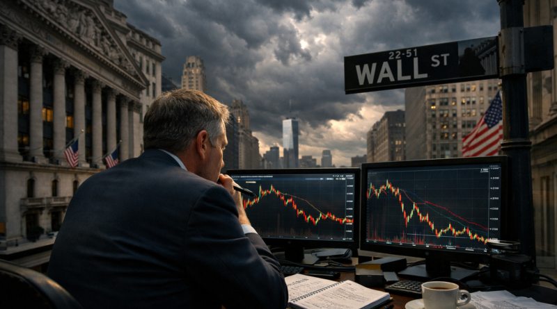 U.S. stock market rally or crash analysis with financial charts and market volatility