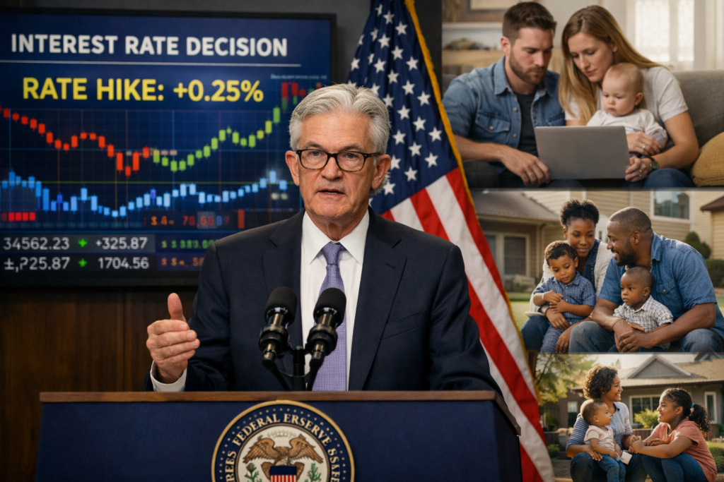 Federal Reserve building representing U.S. interest rate decisions and monetary policy