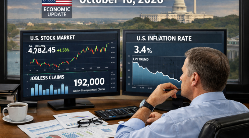 U.S. financial market analysis for October 16, 2026, covering Wall Street stock movements, inflation, Federal Reserve interest-rate policy, government debt, artificial intelligence investments, Treasury yields, oil prices, housing affordability, employment trends, and the outlook for the American economy.