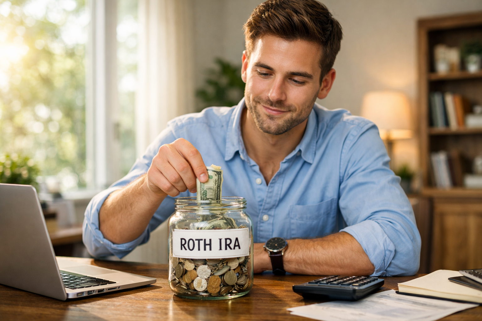 Roth IRA retirement savings guide illustrating long-term investing and financial planning for Americans