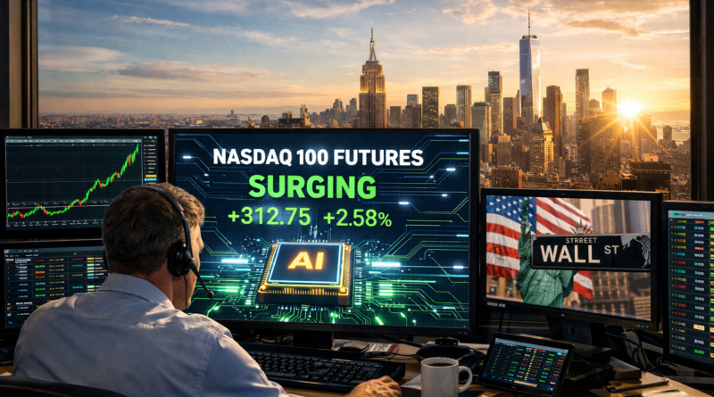 Nasdaq 100 futures rise as AI stocks rebound on Wall Street