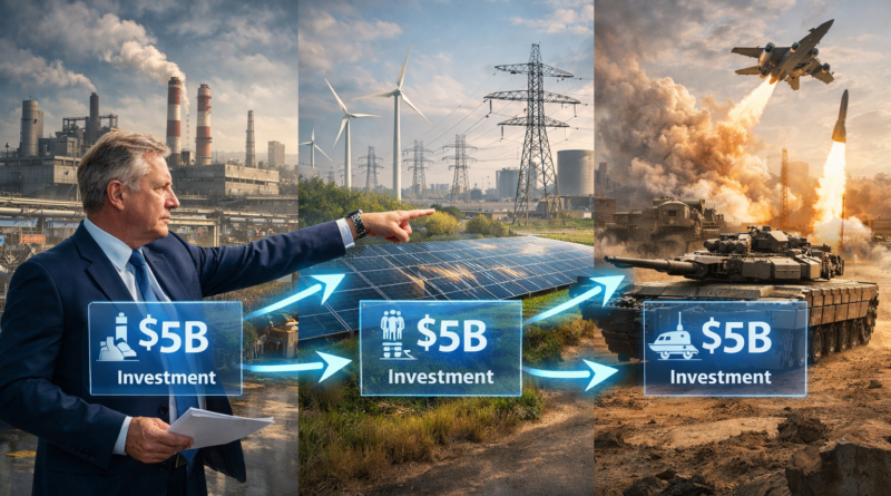 JPMorgan Chase's $5 billion investment in U.S. manufacturing, energy infrastructure, and national security industries.