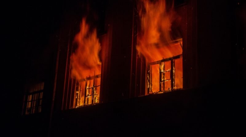 AI-generated illustration of a hospital fire emergency at PIMS in Islamabad, Pakistan